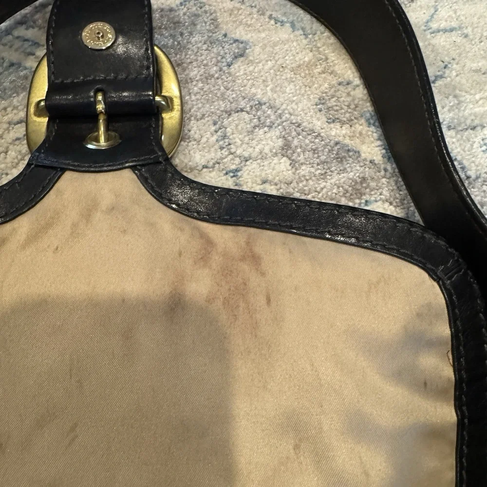 Y2K Coach Bleecker Signature Buckle Flap Shoulder Bag Messenger 2007 Vtg Coach